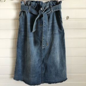 Paper Bag denim Skirt